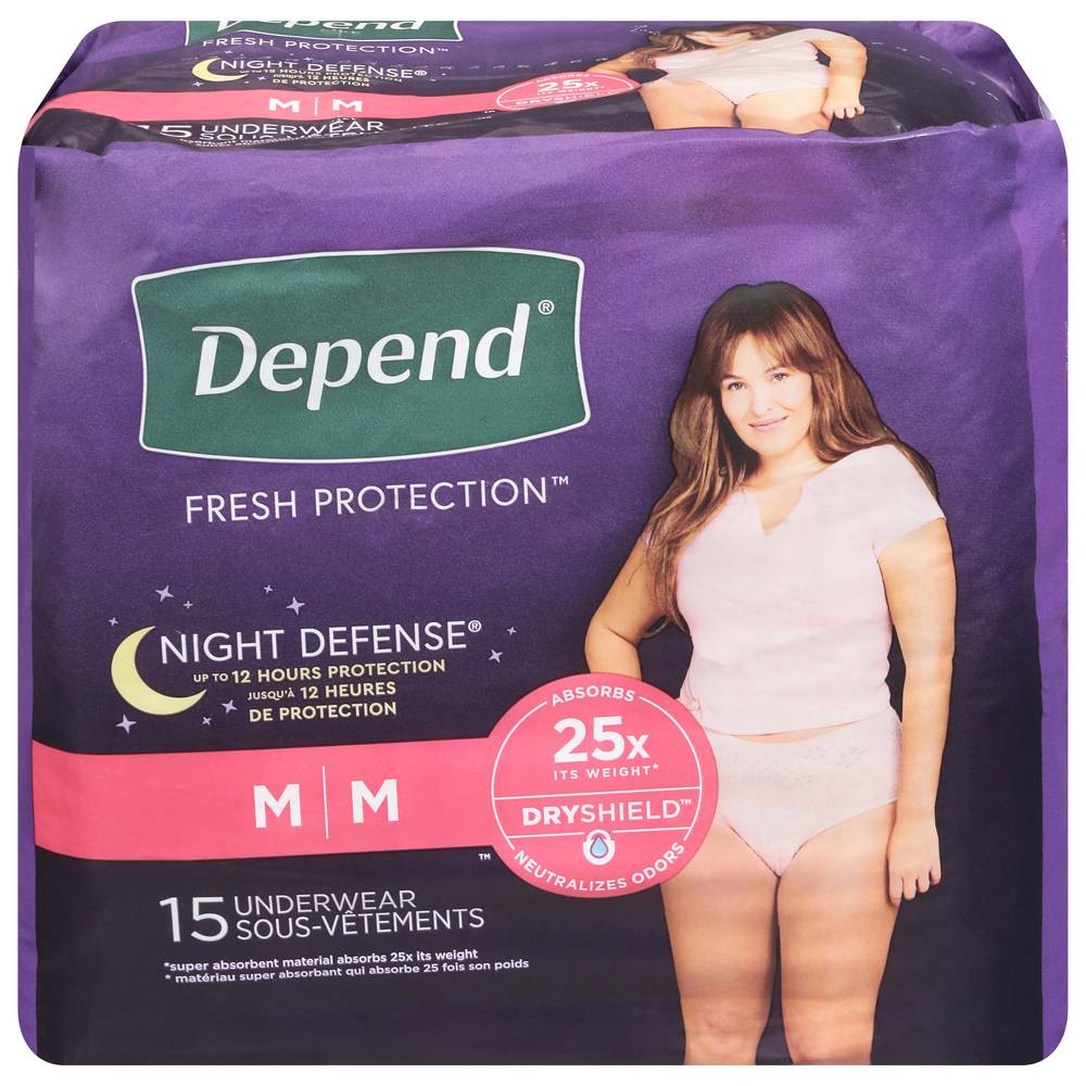 Depend Womens Night Defense m Underwear (1.9 lbs)