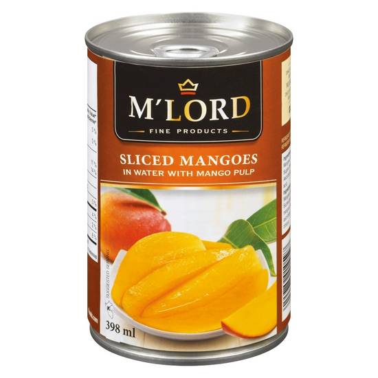 M'lord Sliced in Water Mangos (398 ml)
