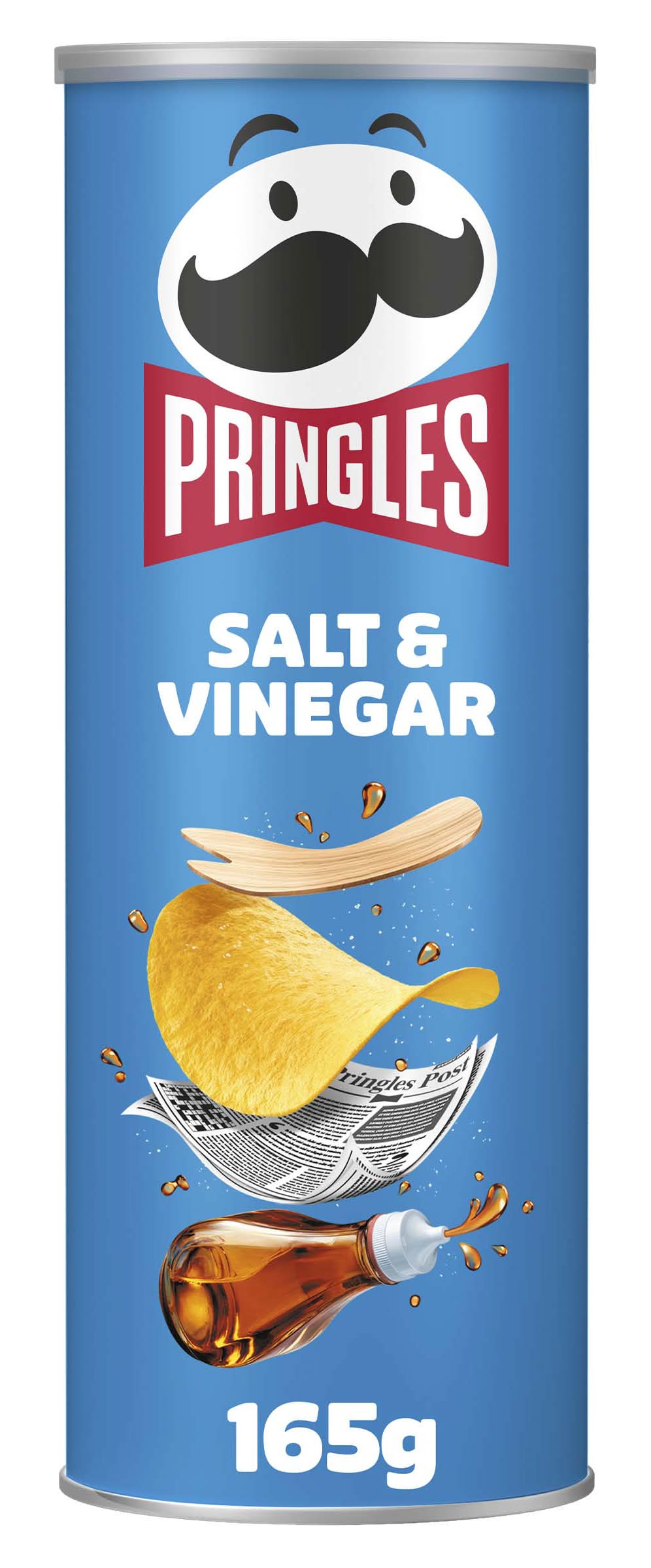 Pringles - Chips tuiles, sel-vinaigre (165g)