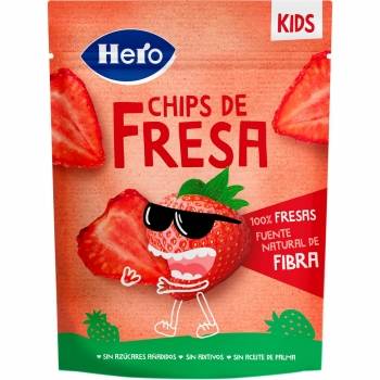 Snack chips de fresa Hero Kids sin gluten 12 g.