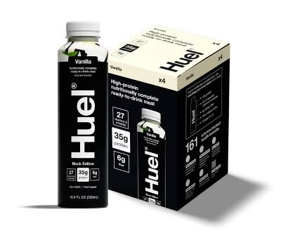 Huel Black Edition Ready To Drink Protein Meal Replacement, Vanilla (4 x 16.9 fl oz)