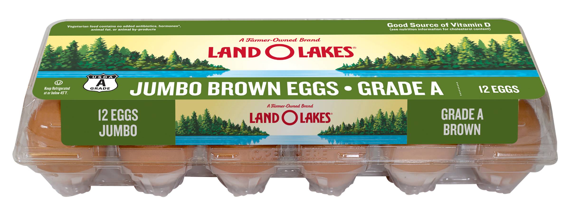 Land O'Lakes Jumbo Grade a Brown Eggs (1.5 lbs, 12 ct)