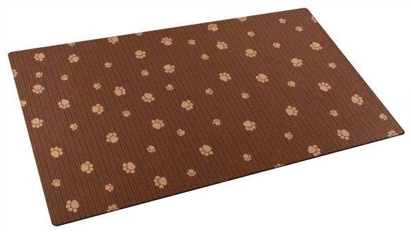 Drymate Pet Placemat Tan Paw Print, Brown