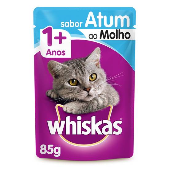 Whiskas ração úmida sabor atum ao molho para gatos 1+ (85 g)