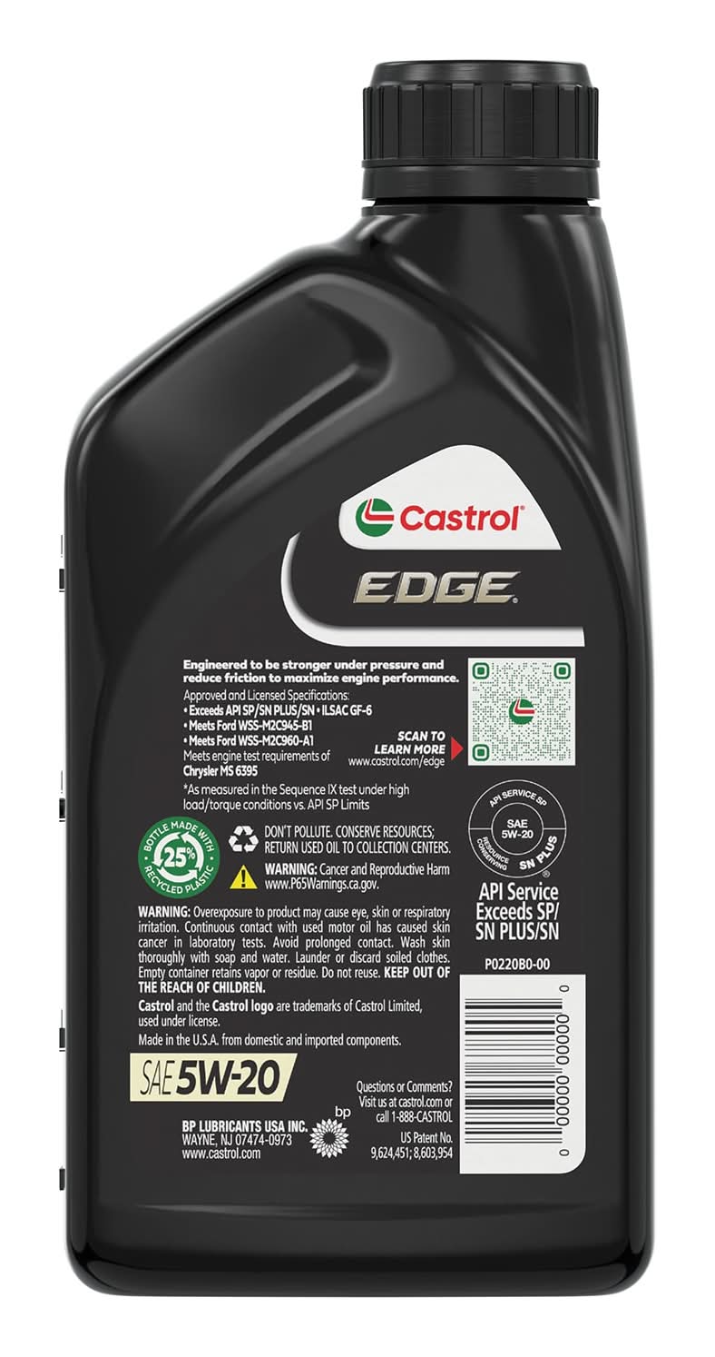 Castrol Edge 5w-20 Advanced Full Synthetic Motor Oil Delivery Near