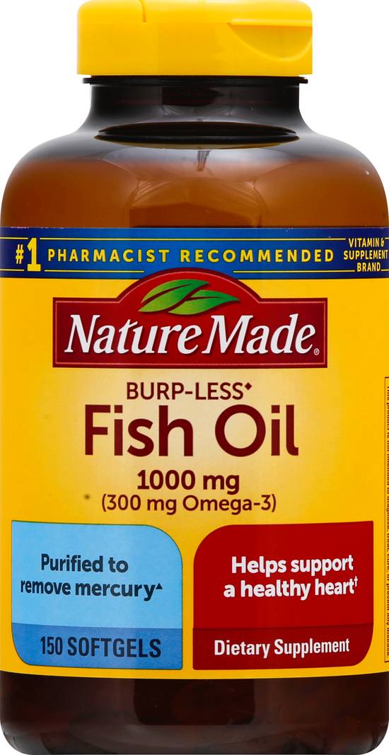 Nature Made Burp-Less Fish Oil 1000 mg Softgels
