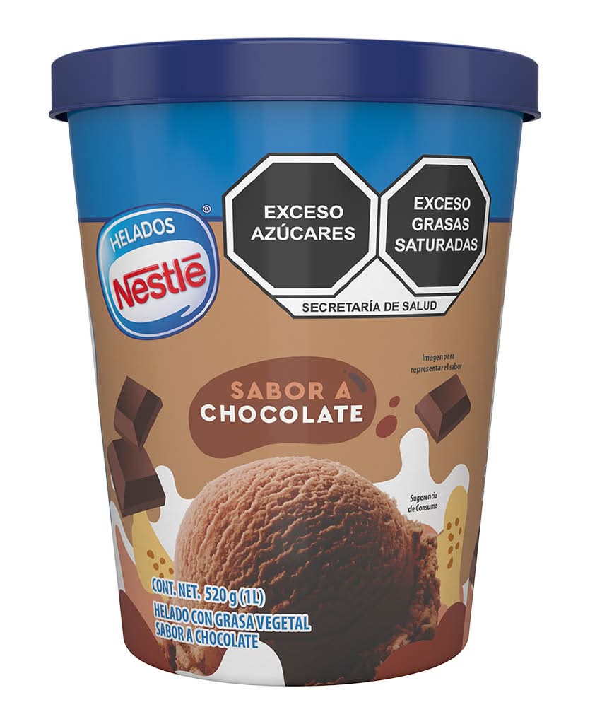 Helados Nestlé · Helado con grasa vegetal, chocolate (1 L)