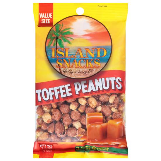 Island Snacks Value Size Gluten Free Toffee Peanuts (7.5 oz)