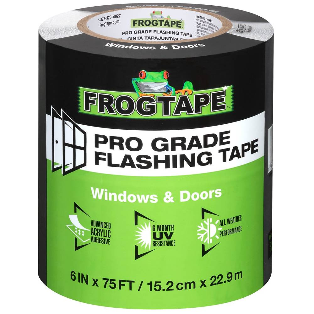 FrogTape Pro Grade Flashing Tape for Windows and Doors 6-in x 75-ft Acrylic Roll Flashing | 105725