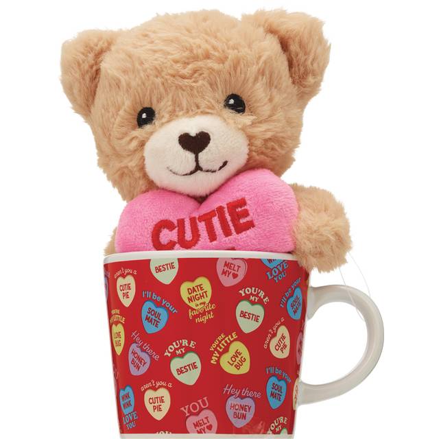 7 Inch Sweethearts® Cutie Pie Plush Friends in 14oz Mug