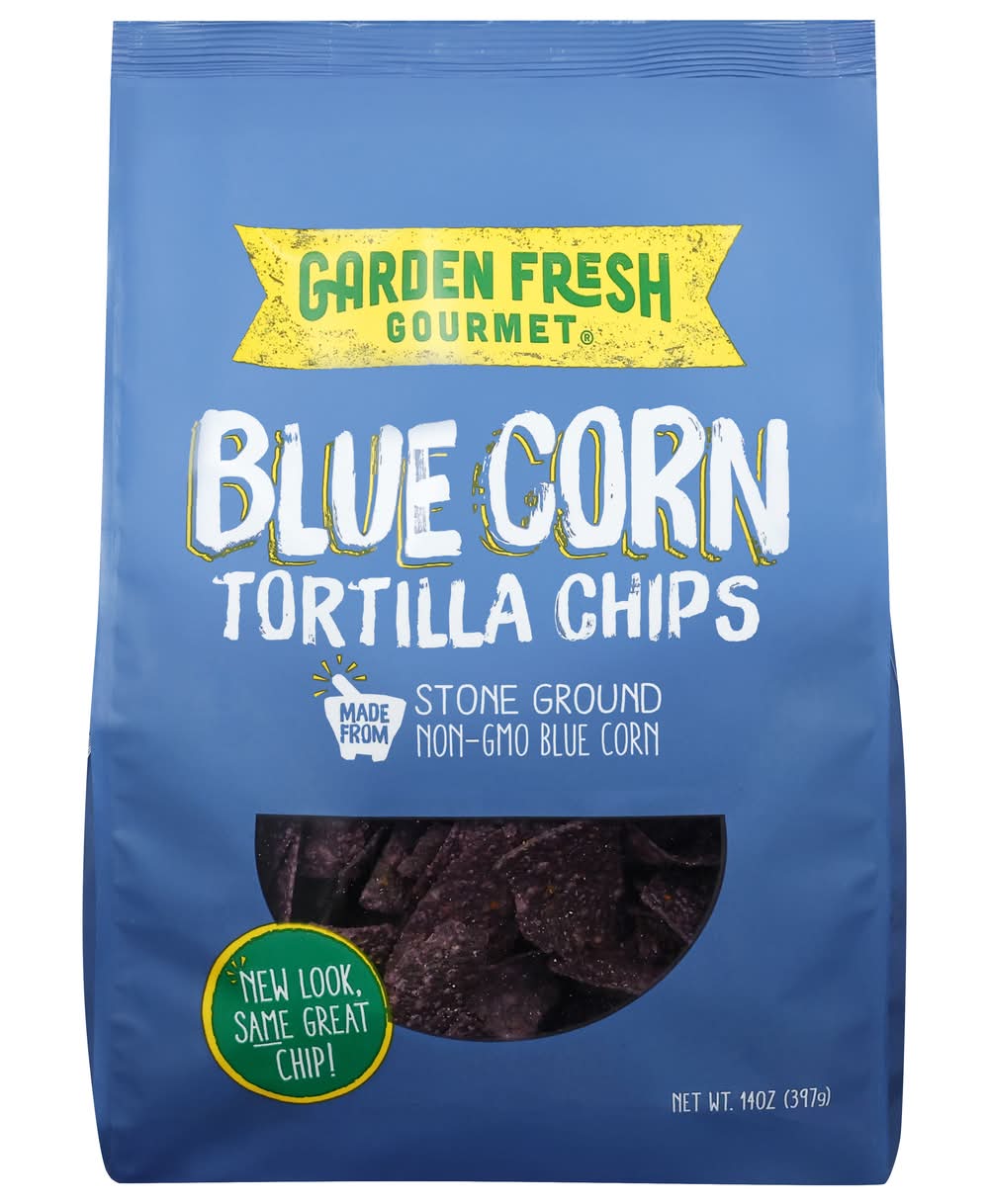 Garden Fresh Gourmet Stone Ground Blue Corn Tortilla Chips (14 oz)