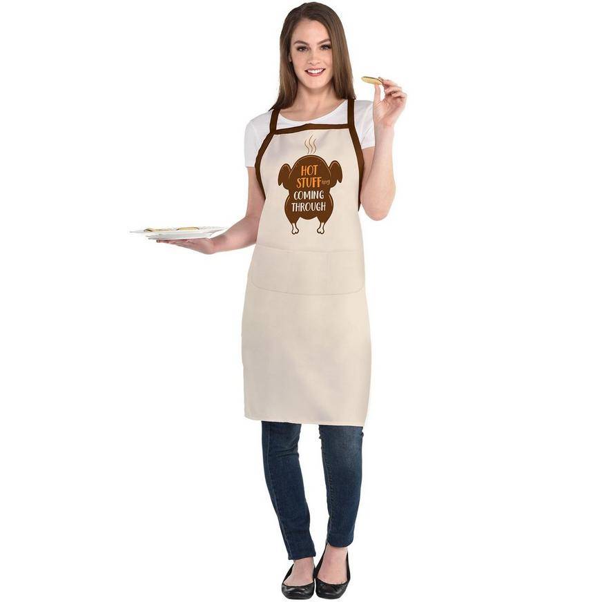 Adult Funny Thanksgiving Cotton Apron, 25in x 35in