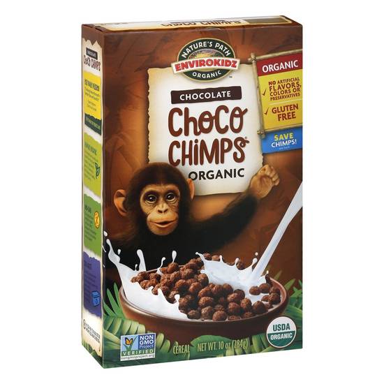 Organic Envirokidz Choco Chimps Cereal Gluten Free Nature's Path 10 oz
