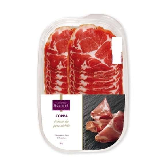 Monoprix Gourmet Coppa Échine De Porc Séchée Le Paquet De 12 Tranches - 80 G