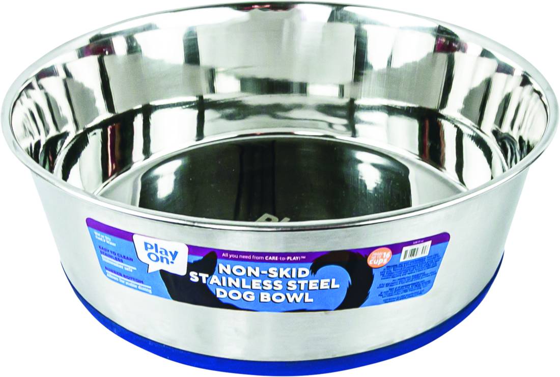 Play On Non-Skid Stainless Steel Bowl, 128 Ounces