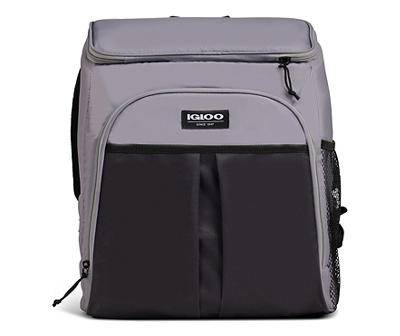 Gray & Black 24-Can Cooler Backpack