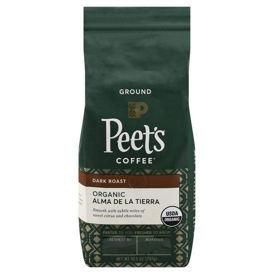 Peet's Coffee Dark Roast Organic Ground Coffee (10.5 oz) ( alma de la tierra )