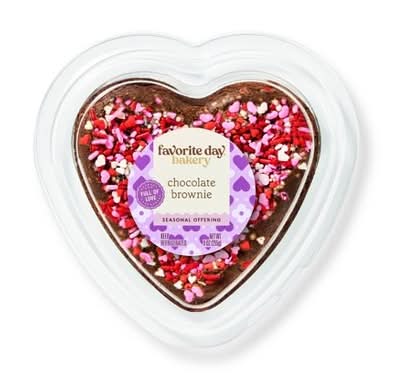 Valentine's Day 5" Chocolate Brownie Heart - 9oz - Favorite Day™