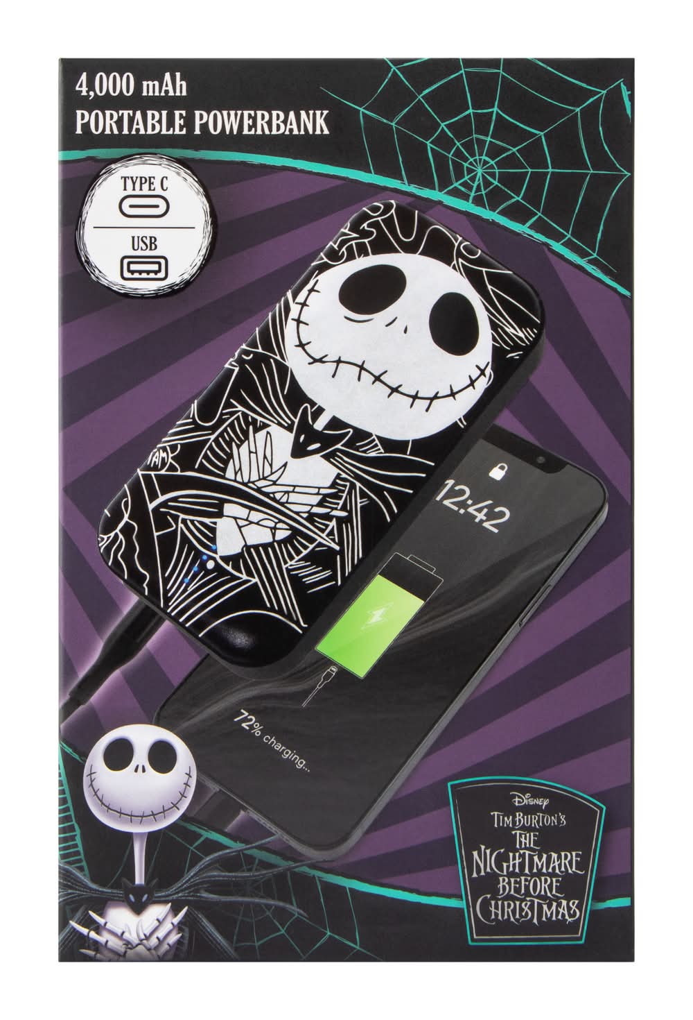 Disney Tim Burton's The Nightmare Before Christmas Portable Powerbank 4000mAh