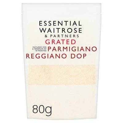 Waitrose & Partners Essential Grated Parmigiano Reggiano Dop (80g)