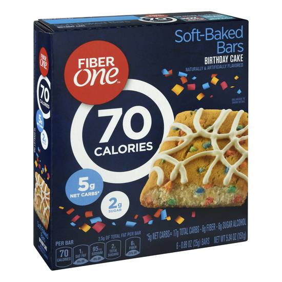 Fiber One Birthday Cake Soft-Baked Bars (6 ct)