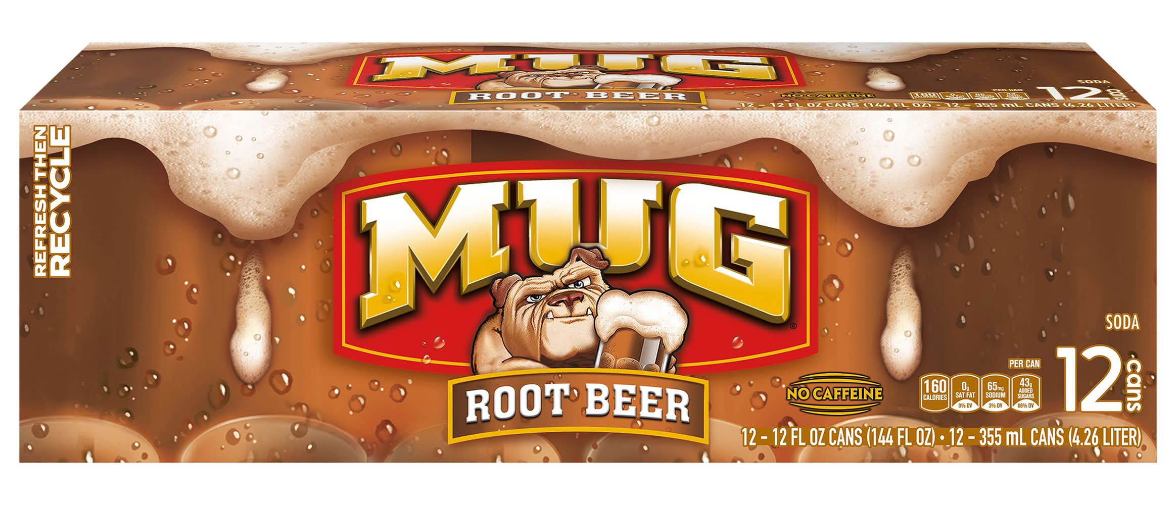 Mug Root Beer Soda, Root Beer (12 x 12 fl oz)
