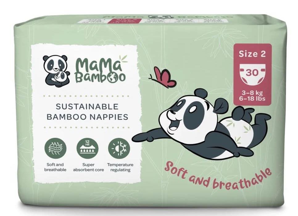 Mama Bamboo - Eco Nappies - Size 2 (small) - X30 Delivery Near Me