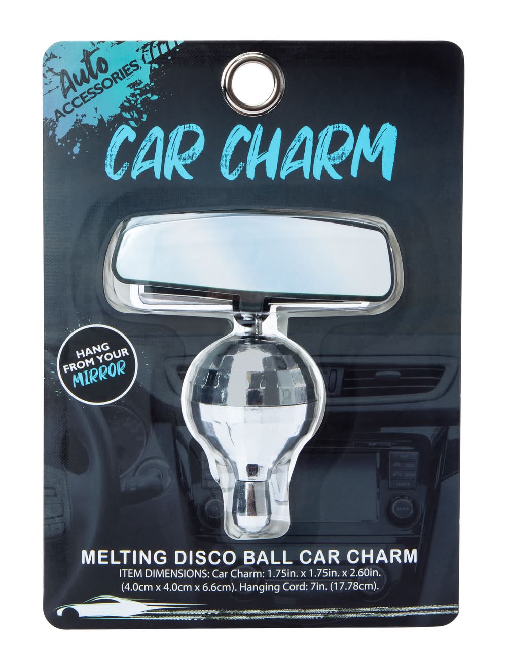 Disco Ball Car Charm Drop
