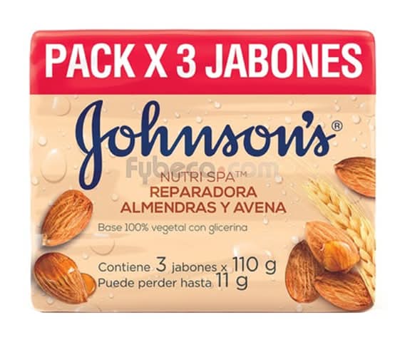 Jabon Barra Almendras Y Avena 3X110G