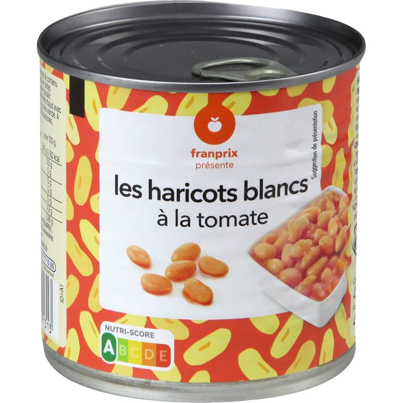 Franprix - Haricots blancs à la tomate conserves de légumes (250g)