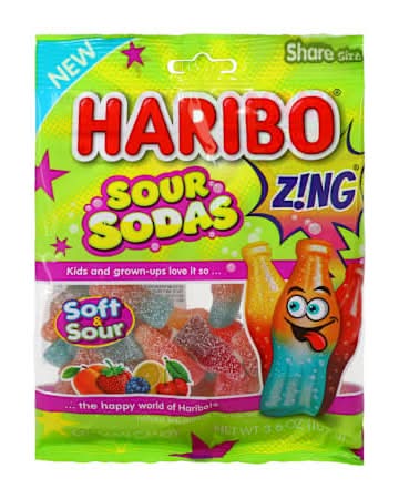 Haribo® Zing® Sour Sodas Candy 4.5oz