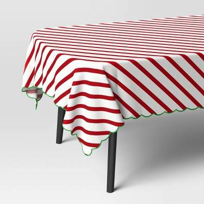 104"x60" Red Striped Tablecloth - Threshold™