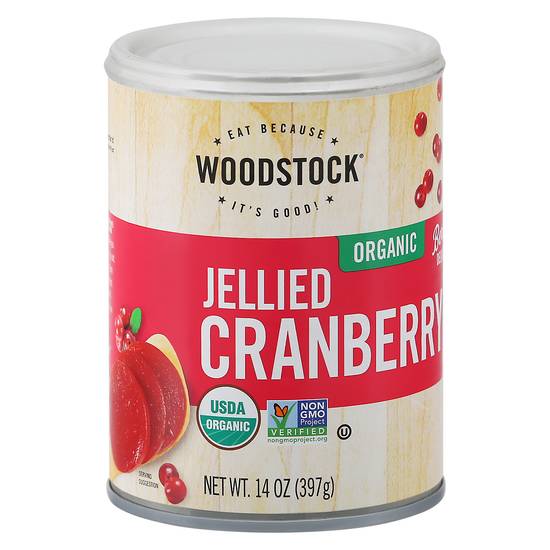 Woodstock Organic Kosher Jellied Cranberry Sauce (14 oz)
