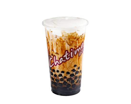 Brown Sugar Pearl Crema Roasted Milk Tea [COLD]