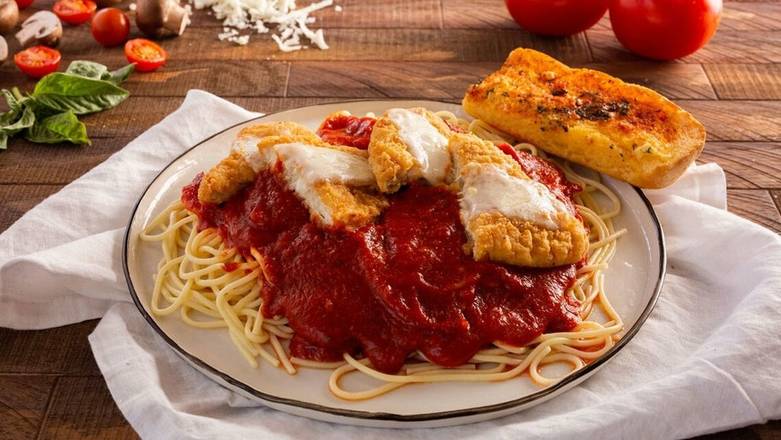 Chicken Parmigiana with Spaghettini