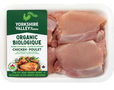 Yorkshire Valley Farms Organic Chicken Thighs Boneless & Skinless