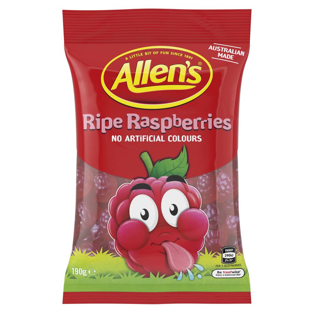 Allen's Raspberries Ripe Lolly Bag