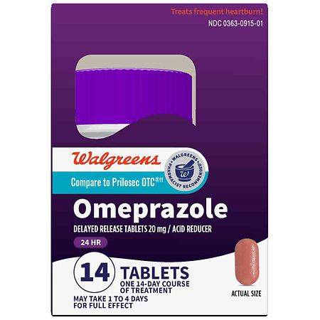 Walgreens Omeprazole Delayed Release Tablets 20 Mg, Acid Reducer