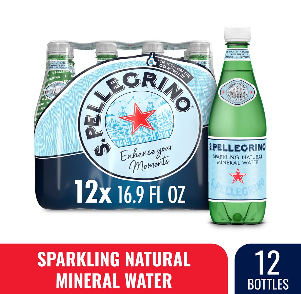 San Pellegrino Sparkling Natural Mineral Water (12 x 16.9 fl oz)
