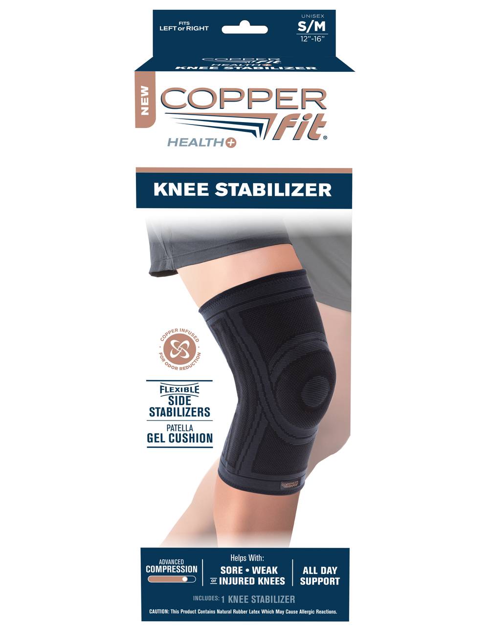 Copper Fit Knee Stabilizer, Unisex, 12 In - 16 In (S\M)