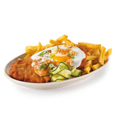 Loaded Oosterse kipschnitzel menu