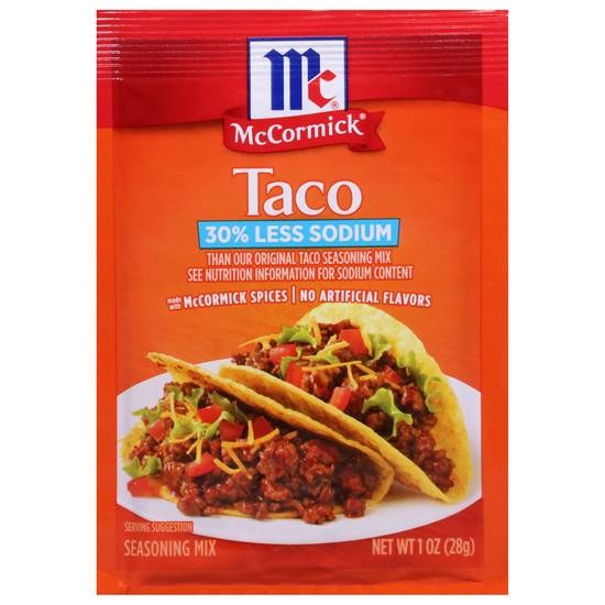 Mccormick 30% Less Sodium Taco Seasoning Mix