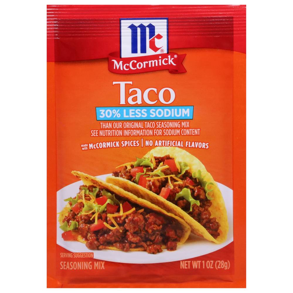 McCormick 30% Less Sodium Taco Seasoning Mix (1 oz)