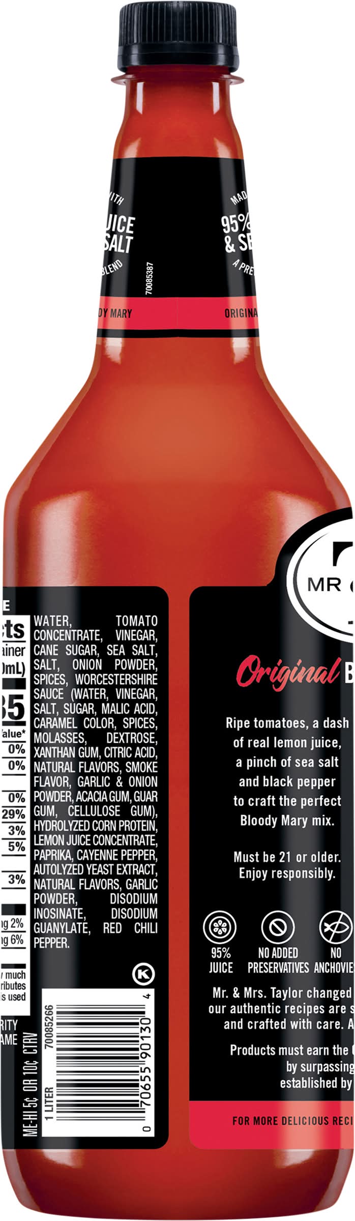 Mr & Mrs T Original Bloody Mary Mix (33.8 fl oz) | Postmates