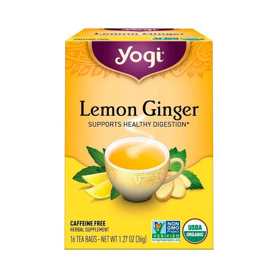 Yogi té de jengibre y limón (16 piezas)