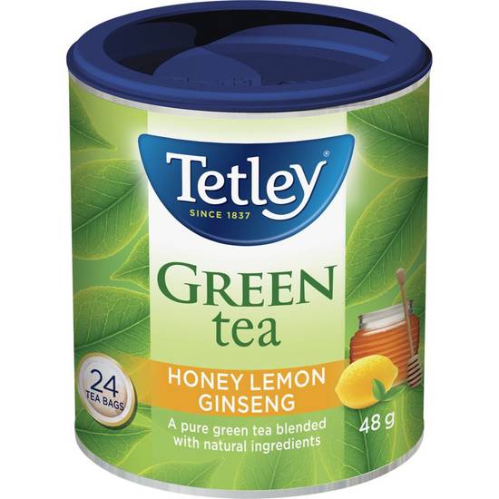 Tetley Green Tea, Honey Lemon Ginseng (24 ea)