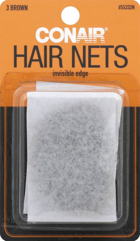 Conair Styling Essentials Brown Hair Nets (3 ct)