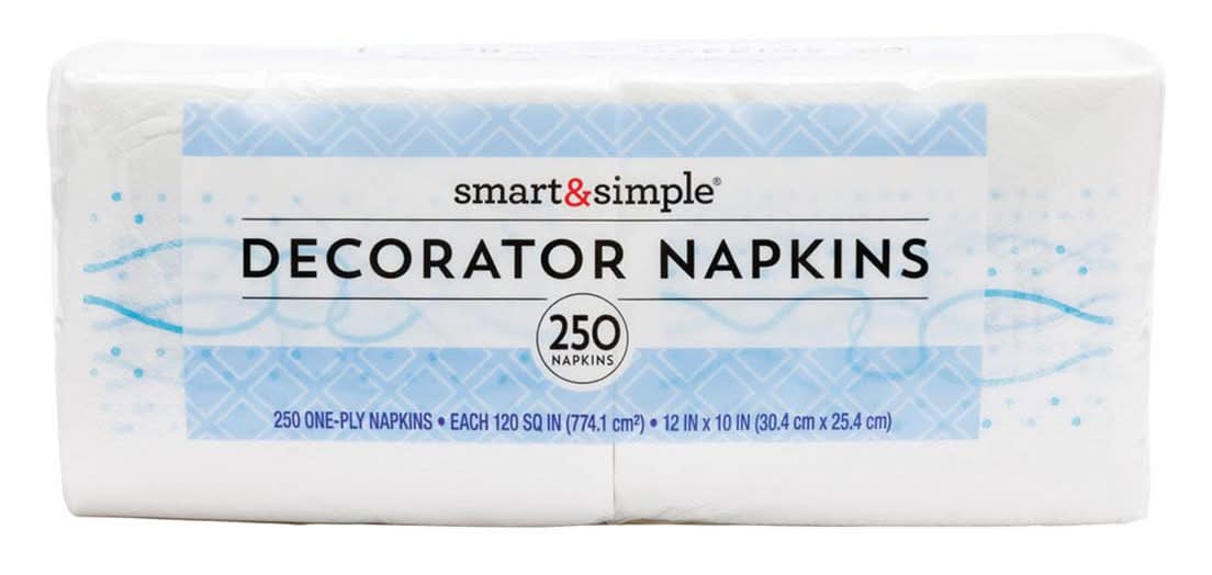 Smart & Simple Decorator Napkins 12 In X 10 In 250 Ct