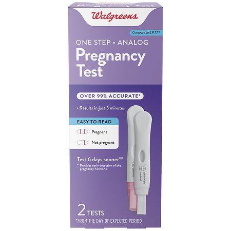 Walgreens One Step Analog Pregnancy Test - 2.0 ea