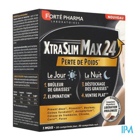 Forte Pharma Xtraslim Max 24 Comprime Bicouche 60 Compléments minceur - Minceur